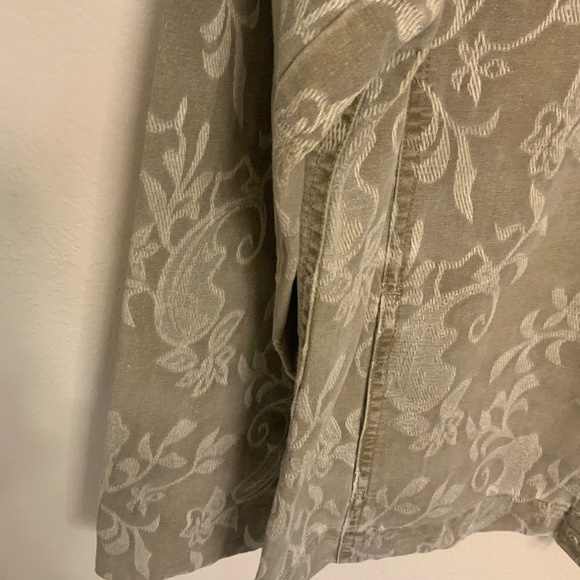 Denim & Co Blazer Jacket Women’s Medium Floral - Picture 10 of 13